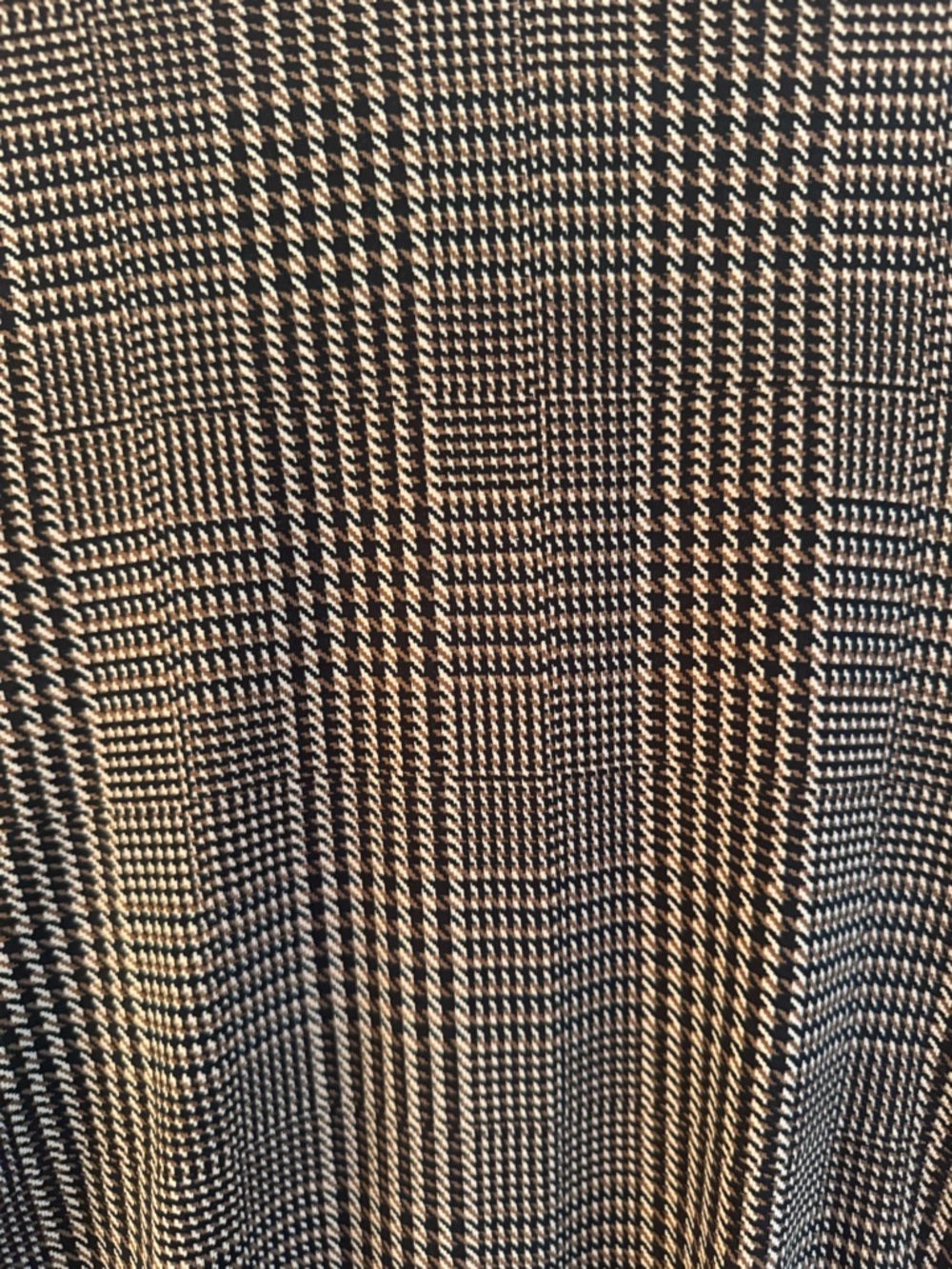 Veronica beard houndstooth Ruched Waist Long Sleeve Midi Dress. - Picture 9 of 11